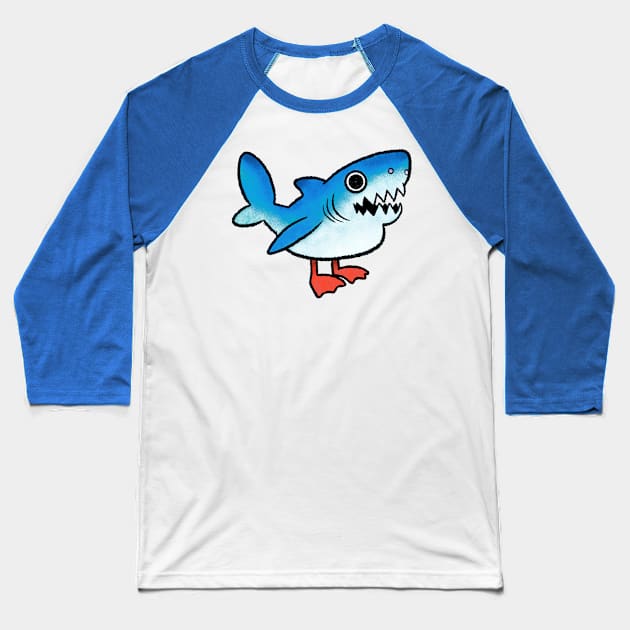 Shark Gull Baseball T-Shirt by JenniferSmith